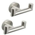 thumbnail image 1 of Gancho doble para toallas de baño, soporte para toallas de acero inoxidable SUS304, gancho doble para abrigos resistente, paquete de 2 (níquel cepillado), 1 of 5