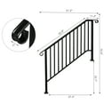 thumbnail image 4 of Ktaxon Handrail for Stairs Fits 1-5 Step Stair Railing Handrail for Outdoor Step - Black, 4 of 9