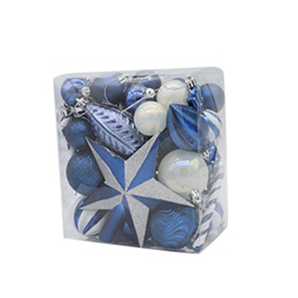 Farfi 40 unids/set Bolas de Navidad Hoja de Caramelo Muleta Adorno Colgante Escena de Fiesta Diseño Accesorios de decoración Bolas Colgantes Árbol de Navidad Colgante Hogar