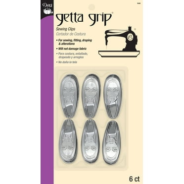 Dritz Getta Grip Sewing Clips, Silver, 6 pc