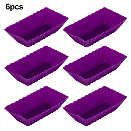 

Geege 6Pcs Cup Cake Silicone Baking Mould Cupcake Case DIY Bake Mold Muffin