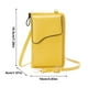 thumbnail image 5 of Sonducket Bolso de teléfono para mujer Hombro ajustable Monedero de cuero Decoración Tarjeta Monedero Bolsa Bolsas de mensajero y de hombro Amarillo Sonducket AP002884-01, 5 of 6