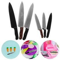 FRCOLOR 6pcs Dollhouse Knives Miniature Decoration Accessories for Dollhouse Scene Model Kitchen Pretend Play Toy