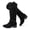 Black MF109, variant on Women's Extra Wide Calf Knee High Boots.