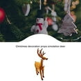 thumbnail image 3 of 15/20/25cm Simulation Christmas Deer Miniatures Christmas Elk Plush Reindeer Model, 3 of 6