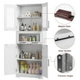 thumbnail image 6 of Danolapsi Storage Freestanding Utility Cabinets with Doors and Adjustable Shelf,Kitchen Storage Cabinet,Tall Pantry Cabinet,Freestanding Floor Bathroom Cabinet for Living Room,Laundry Room,Home Office, 6 of 7