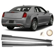 NINTE Side Skrits Extension Rocker Panel for 2011-2023 Chrysler 300 Matte Black 2PCS