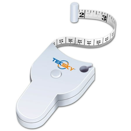 TekSky Easy Body Tape Measure - Retractable Body Fat Measuring with Lock Pin Feature - Accurate and Convenient to Track Weight Loss and Muscle