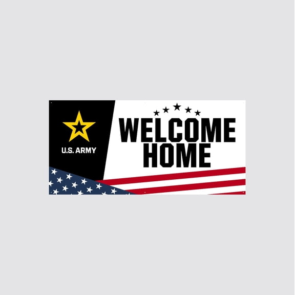 Welcome Home U.S. Army Banner 4' x 8' (Officially Licensed)