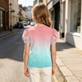 thumbnail image 5 of ATOGUTA Girls Tee Shirts Graphic Tees Short Sleeve Tshirts Crewneck Cute Summer Casual Basic Tops for Kids Teen Size 4T-15, Mint Green, 5 of 6