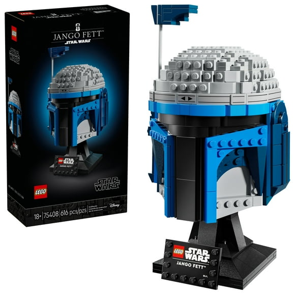 LEGO Star Wars Jango Fett Helmet - DIY Model Kit For Adults 18+ - Collectible Building Set - Room Decor Idea For Attack of the Clones Fans - Unique Gift Idea for Men and Women - 75408