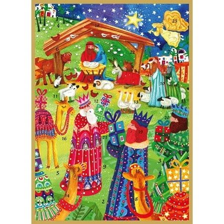Nativity Scene Advent Calendar - Advent Calendar Card Nativity Advent
