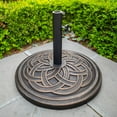 thumbnail image 1 of Middlebrook Designs Outdoor Patio Antique Bronze Round Circle Weave Umbrella Base, 1 of 5