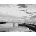thumbnail image 3 of Turek, Eve 18x15 Black Modern Framed Museum Art Print Titled - Sunset Pier, 3 of 5