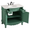 thumbnail image 6 of Elegant Decor Danville 36" Solid Wood Single Bathroom Vanity in Vintage Mint, 6 of 7