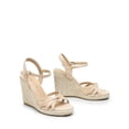 thumbnail image 3 of BURUDANI Women's Raffia-Wrapped Stylish Espadrilles Wedges, 3 of 6