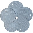 thumbnail image 1 of Soporte para ollas de silicona y manoplas para horno, almohadillas calientes de goma con aislamiento antideslizante multiusos, mantel individual resistente al calor, paquete de 5 (azul claro, 1 of 5