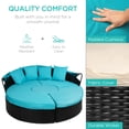thumbnail image 5 of Best Choice Products 5-Piece Modular Patio Wicker Daybed Sectional w/ Adjustable Seats, Retractable Canopy - Teal, 5 of 7