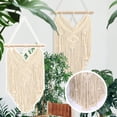 thumbnail image 2 of LYCAQL Macrame Woven Wall Hanging Boho Geometric Woven Tapestry Beige Cotton Handmade Bohemian Art Decor with Tassel Craft Ornament for Bedroom Living Room Apartment Nursery (Beige), 2 of 7