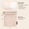 thumbnail image 4 of HLONK Tampons Démaquillants Réutilisables Coton Écologique & Bambou Ronds pour Toner & Exfoliants Inclut Sac Lavable pour Lessive & Rangement 10 Unités, 4 of 5