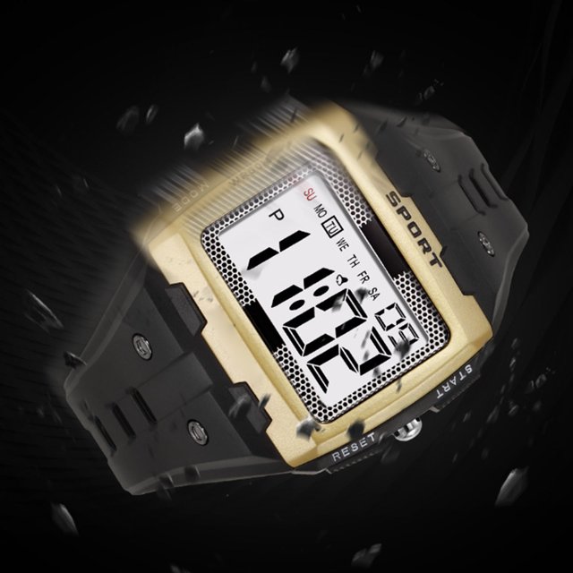 Men Sport Watch, Digital Sport Watch Waterproof Large Screen Portable Chronograph Watch for Outdoor Climbing Camping