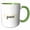 Green/White, variant on 3drose, Zodiac Sign - Gemini Text, 11oz Two-tone Red Mug