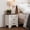 White-3 drawer, variant on Farmhouse Nightstand with Charging Station, 3-Drawer Night stand, Wood End Table for Bedroom, White