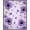 Purple, Pattern 2, variant on ODIKA 4'x6' Machine Washable Non-Slip Area Rug, Vintage Lilac Hibiscus with Motifs and Delicate Floral High Traffic Rug, White, 59726