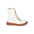 thumbnail image 2 of New Women Leatherette Chained Lace Up Combat Boot - 18027 By Cape Robbin Line, 2 of 6