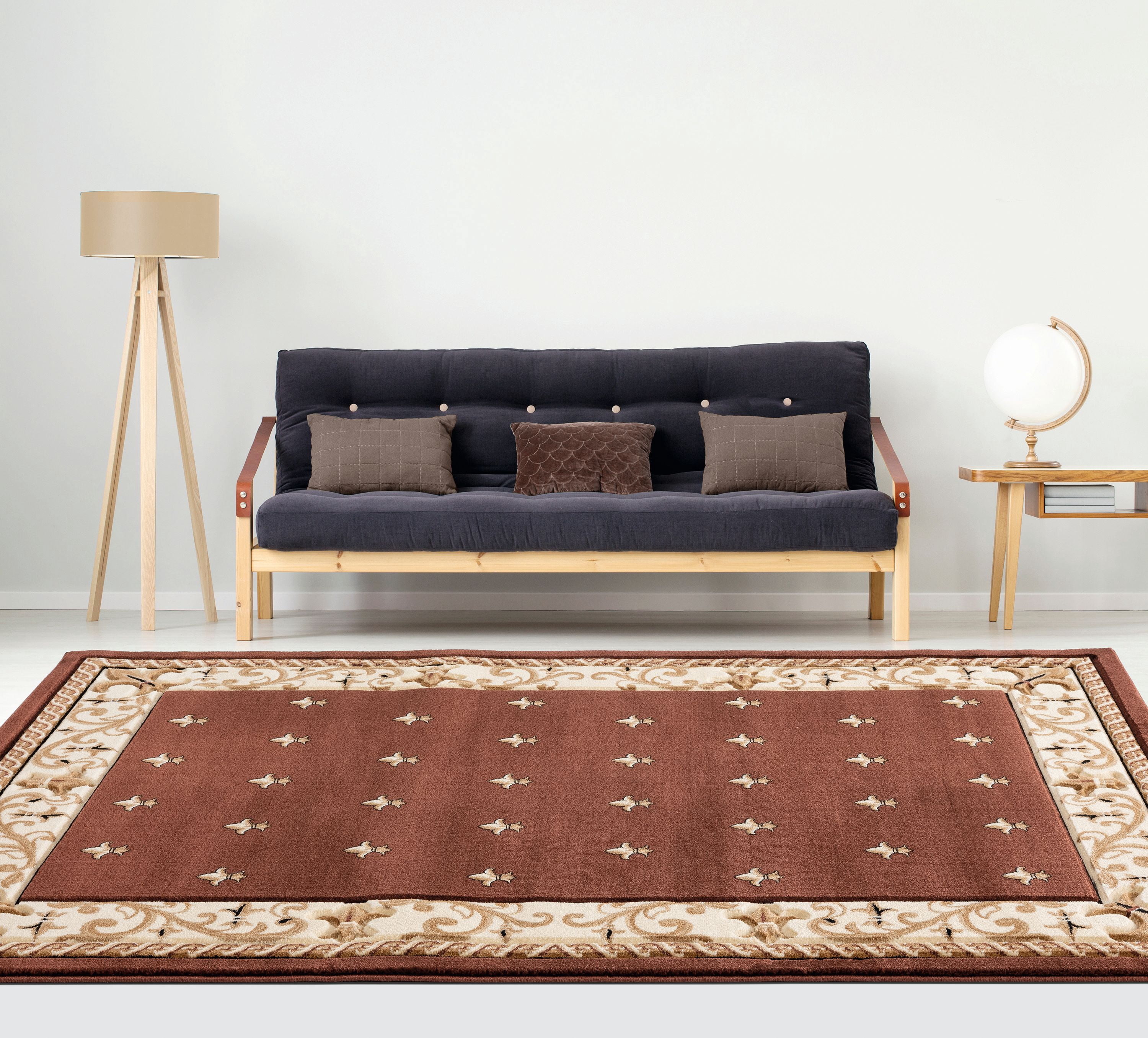 United Weavers Drachma Vesta Transitional Border Area Rug, Brown, 7'10" x 7'10"