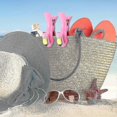 thumbnail image 3 of 4pcs Flamingo Beach Towel Clamp Beach Chair Parrot Bath Towel Clothes Clip Nails Beach Towel Clamp Bright King Size Suitable For Patio And Vacat, 3 of 5