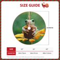thumbnail image 2 of Haiem Tree Frog Sitting On Sunflowes Pattern Christmas Tree Skirt Merry Christmas Party Christmas Tree Decoration,New Year Decorations-48", 2 of 6