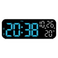 thumbnail image 2 of PATLOLLAV Digital Alarm Clock Battery Operated, Desk Clocks with Temperature, Humidity, LCD Display Screen Digital Calendar Alarm Clock for Elderly, Bedroom, Office, 2 of 4