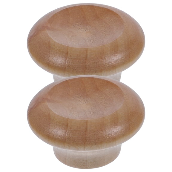 ULTNICE Sturdy Pot Lid Handles Lid Knob Wood Khaki 2Pcs