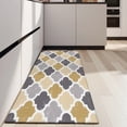 thumbnail image 4 of Multicolor Geometric Quatrefoil Pattern Kitchen Rug Mat,Kitchen Runner Rugs Non Skid Washable,Decorative Kitchen Floor Mats for Kitchen,Sink,Laundry,17"X47", 4 of 5