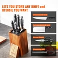 thumbnail image 3 of VEVOR Universal Wood Knife Holder  Knife Block Without Knives single hole, 3 of 5