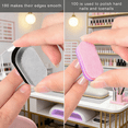 thumbnail image 4 of EXLEAF 2026 New Mini Nail Files Block,100/180 Grit Sponge Nail Buffers for Acrylic Nails,Buffing Block Double Sided for Manicure Tools for Home, Salon, Travel, Spa-Grey/Black, 4 of 4