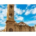 thumbnail image 2 of Noah Jigsaw Puzzle A small building with a blue door sits in front of a large Mosque with a tall tower in Nicosia, Cyprus. Beautiful street with old architecture in Nicosia, Cyprus 1000 pieces, 2 of 2