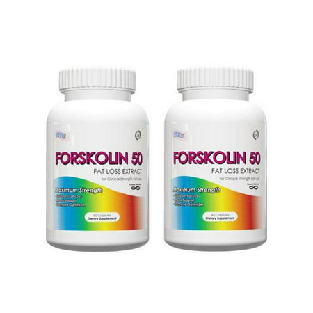 Forskolin for Weight Loss-Body Fat Burner, (Pack of 2) 60 Capsules, 250mg, Coleus Forskohlii (20% Yielding 50mg Active)