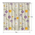 thumbnail image 3 of 72x72 Inch Fabric Shower Curtain Waterproof Polyester, Daisy Floral Print, 3 of 6