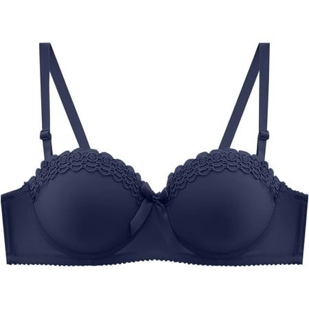 Women s Full Support Bras  Womens Balconette Lace Bra Plus Size Full Coverage Tshirt Seamless Underwire Bras Back Smoothing Push Up Everyday Bras 34-42 Womens Bras Clearance under $5