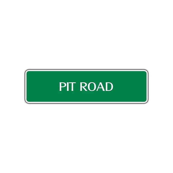 Pit Road Metal Street Sign Auto Racing Nascar Man Cave Bar Garage Wall Décor 4x13.5