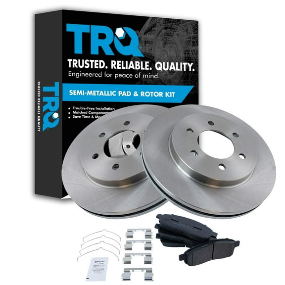 TRQ Front Brake Pad & Rotor Kit Brake Pads Brake Rotor Semi-Metallic Fits Select 2004-2008 Ford F-150 2006-2008 Lincoln Mark LT