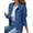 Dark Blue, variant on Jean Jackets for Women Basic Long Sleeve Button Down Denim Jacket Cropped Fashion Jean Jacket Red M