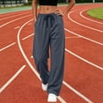 thumbnail image 3 of PInxai Womens Pants Drawstring Elastic Waisted Casual Athletic Trousers Loose Fitting Running Pants with Pockets,Gray,XL, 3 of 9