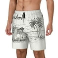 thumbnail image 2 of Xecao Summer Vacation Scene With Camping Van for Men's Swimming Trunks Swim Trunks Quick Dry Swim Shorts with Mesh Lining Funny Swimwear Bathing Suits, 2 of 9