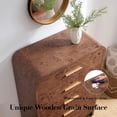 thumbnail image 4 of Vintagearth 5 Drawers Dresser for Bedroom, Curved 45.6" Tall FSC-certified Wood 1.18" Thick Board Dressers & Chests of Drawers for  Living Room, Hallway, Entryway, Dark Burl, 4 of 7