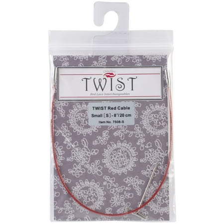8-Inch Twist Lace Interchangeable Cables, Small, Red, Chicago has introduced their amazing red lace interchangeable circular needles By