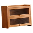 thumbnail image 4 of para cocina de 2 niveles con puerta abatible, organizador de armario de almacenamiento para encimera, para botellas, cuenco, escritorio de, 4 of 9