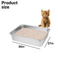 thumbnail image 2 of ACDANC 2026 New Extra Large Stainless Steel Cat & Small Animal Litter Box, Non-Stick, Rustproof, Odor-Resistant with Safe & Comfortable Design, Perfect for Multiple Kittens Or Large Cats, 2 of 7